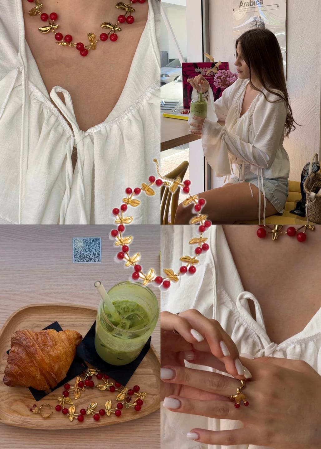 Customer photo review of Sweet Cherry Necklace