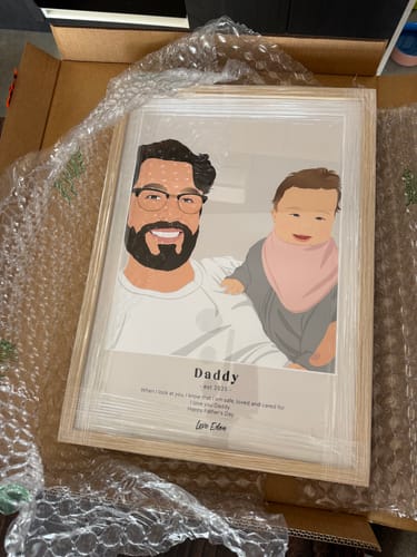 Customer photo review of Personalised Dad Poster