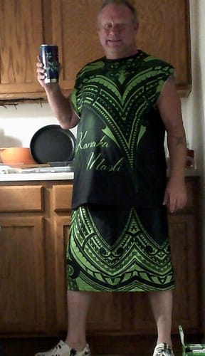 Customer photo review of Tonga Lavalava Green Color Cross Style LT8