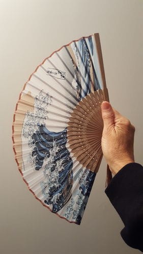 Customer photo review of Éventail Japonais La Grande Vague de Kanagawa