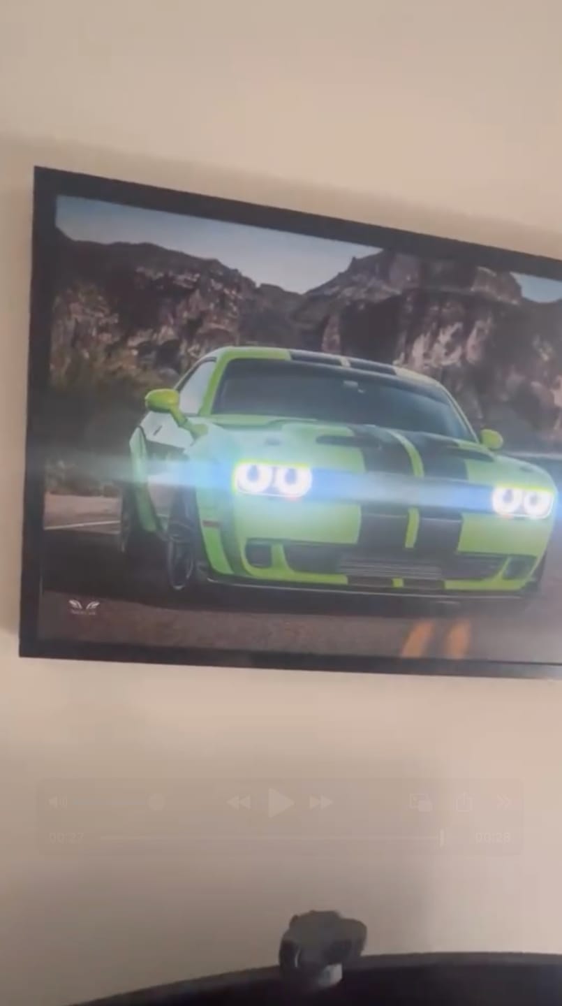Customer photo review of Personalised LED Poster A2