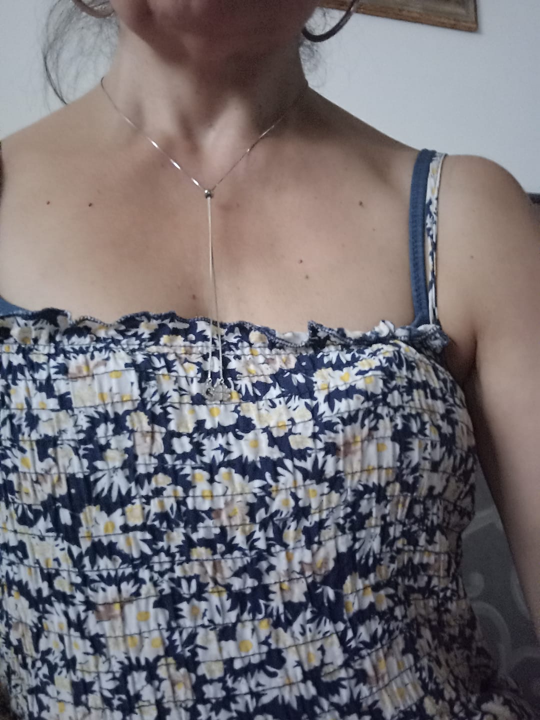 Customer photo review of Collana saliscendi con cuore e quadrifoglio
