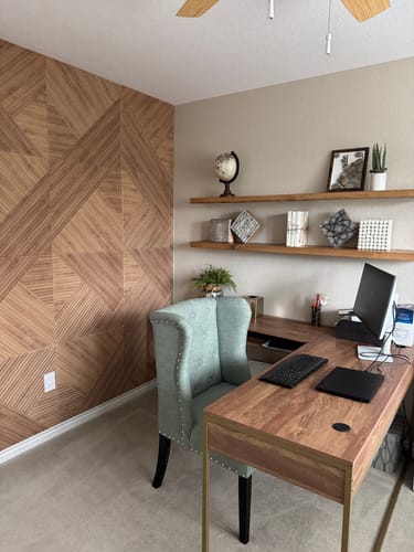 Customer photo review of Rustic Floating Shelves