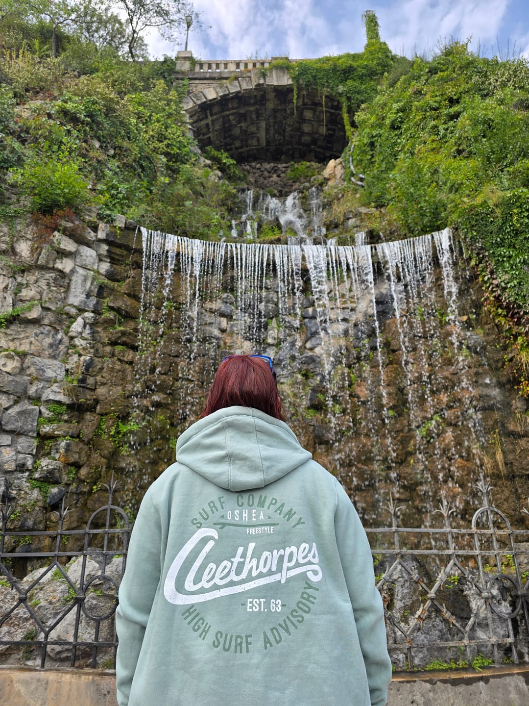 Customer photo review of CLEETHORPES  SAGE ZIPPED  HOODIE  -HIGH SURF