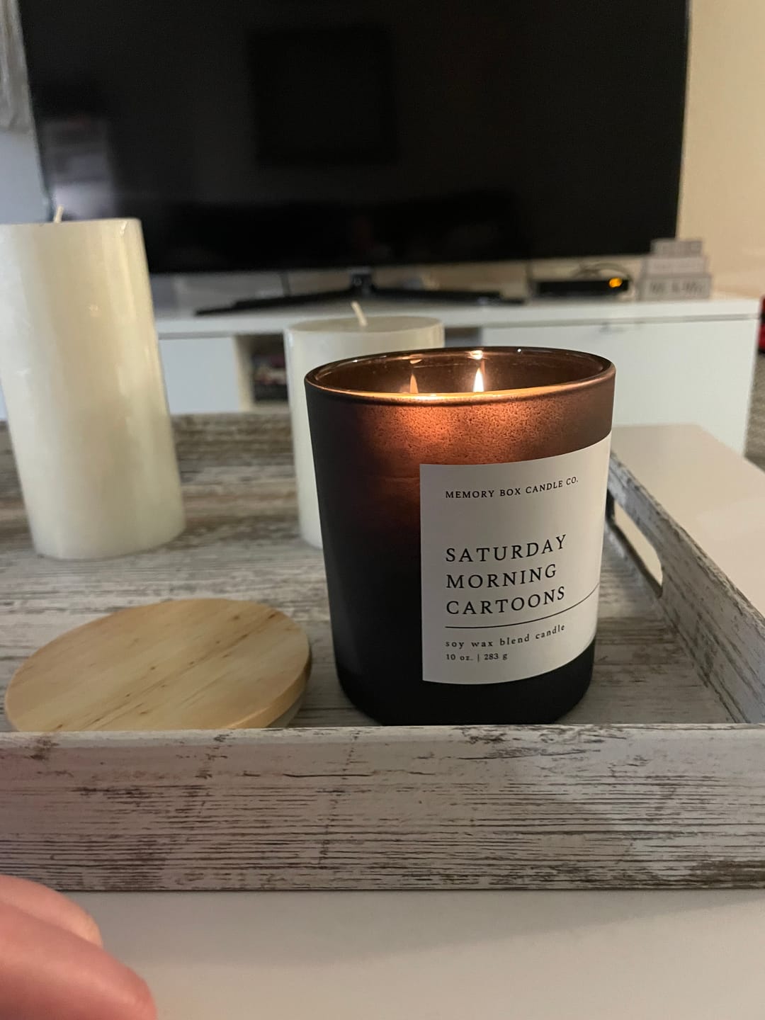 Customer photo review of Saturday Morning Cartoons 10 oz. Candle