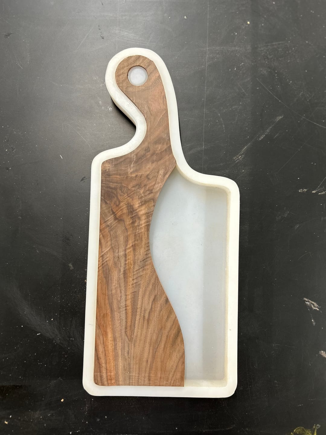 Customer photo review of 17.5x7x1" Small Free Flow Charcuterie Board Silicone Mold