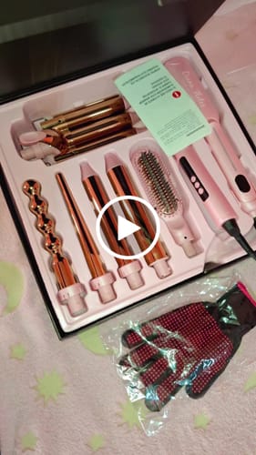 Customer video review of Set Plancha Profesional Infrarroja + Ferro 6 en 1 TITANIUM GALVANIZADO