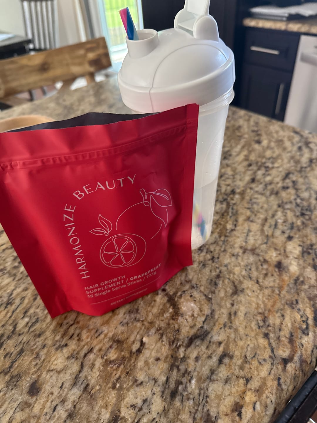 Customer photo review of 30 Day Hair Goals Supplement Bundle