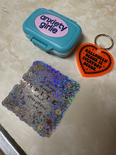 Customer photo review of Anxiety Girlie Pill Case