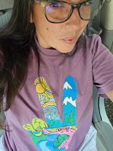 Customer photo review of Funky Peace T-shirt