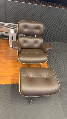 Customer photo review of Pre-order 140 Days Delivery Brown Genuine Leather Lounge Chair And Ottoman Tall BROWN-W Bp8026-Twb BROWN