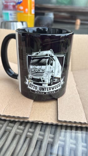 Customer photo review of TassenExpress - Becher Keramik Tasse mit Logo bedruckt 325ml Firmenlogo