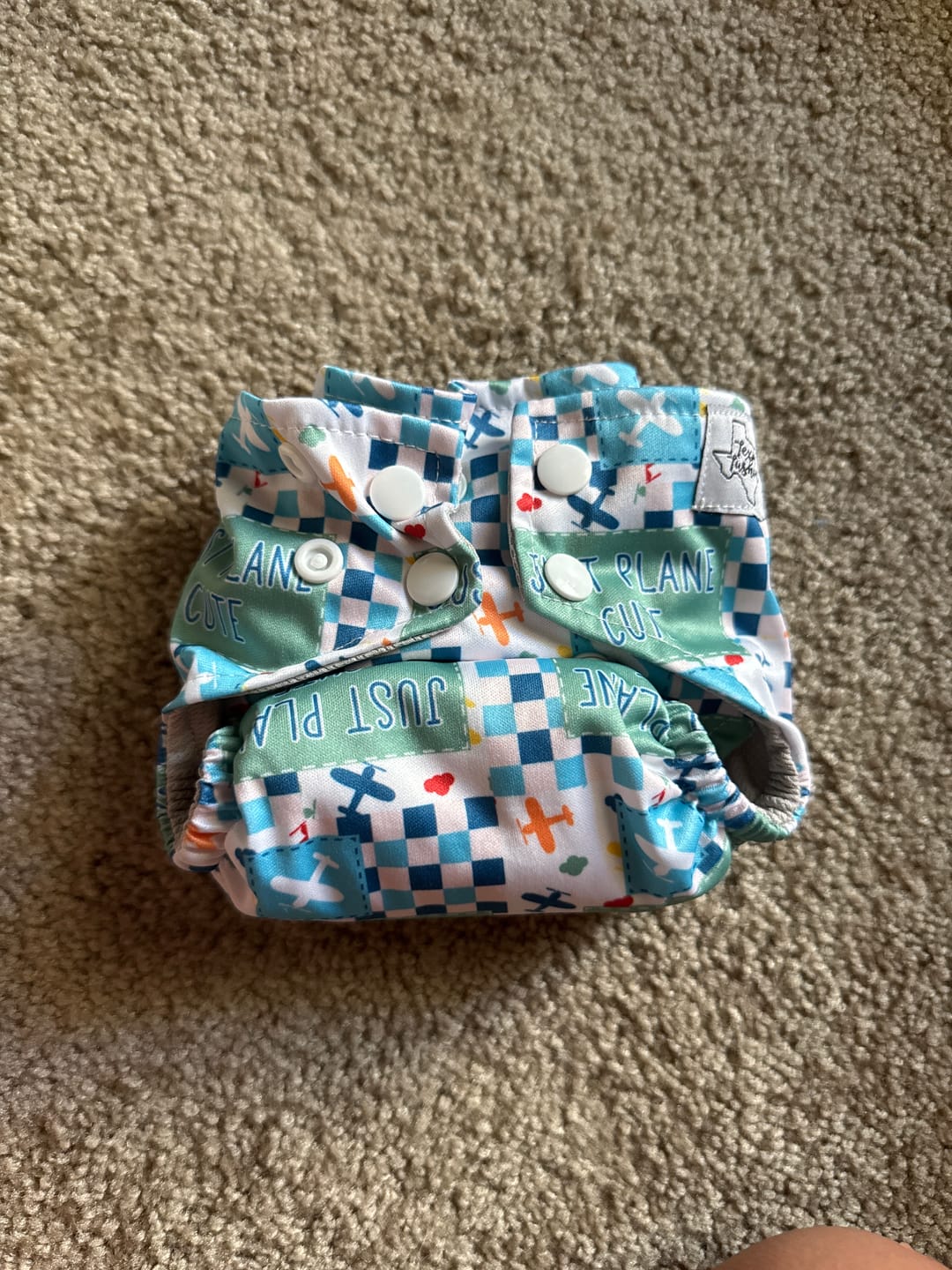 Customer photo review of Tiny Tushies Newborn AIO Cloth Diaper