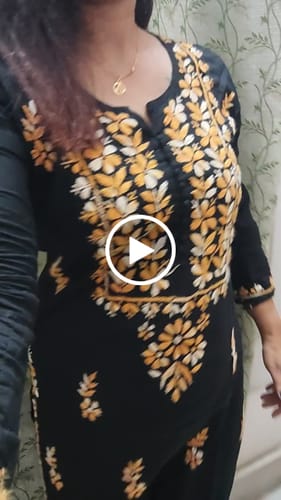 Customer video review of Gul-e-Jahaan Black & Yellow Cotton Kurta