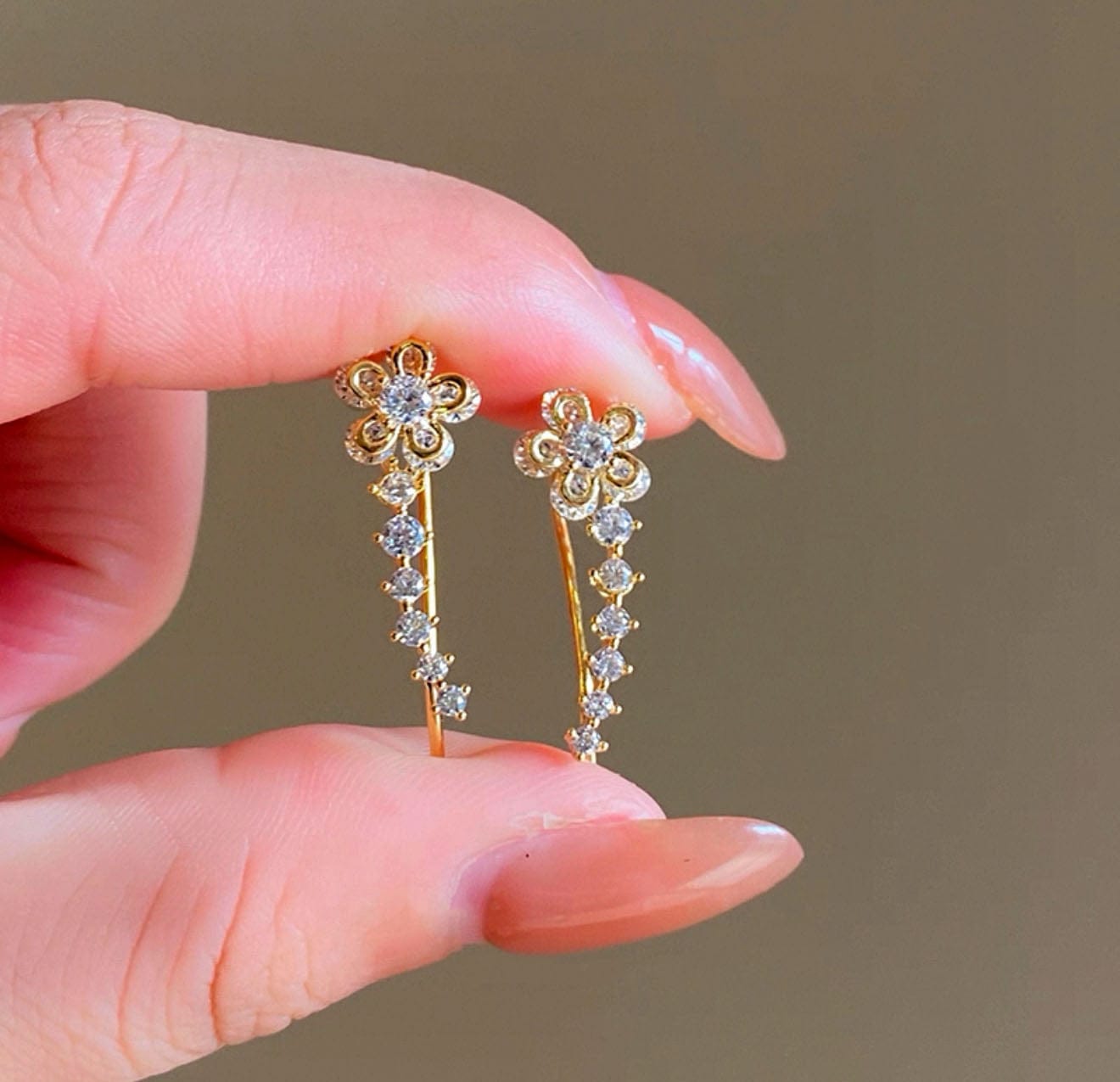 Customer photo review of Cressida Earrings