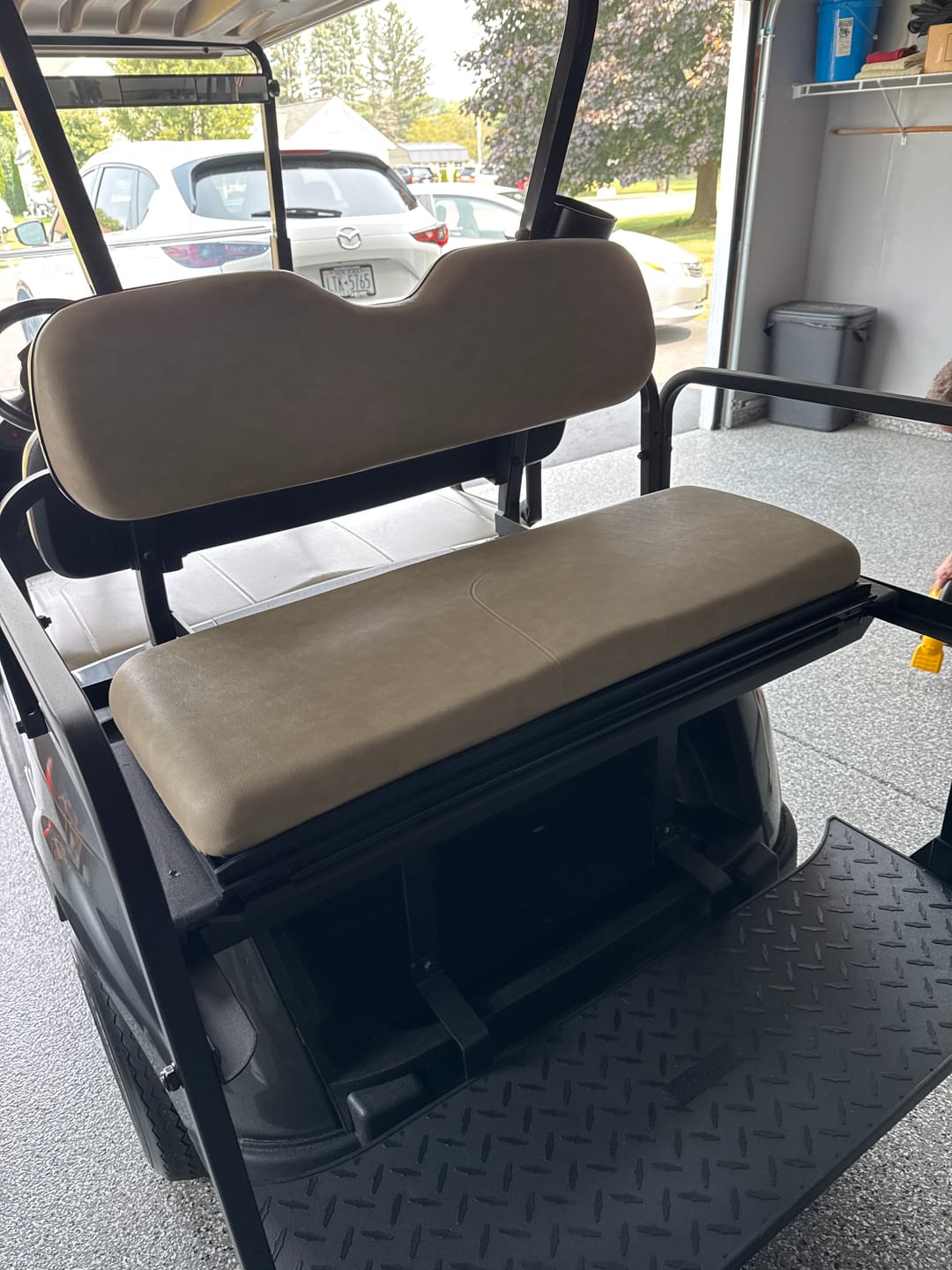 Customer photo review of RHOX Rhino Rear Flip Seat Kit for EZGO RXV