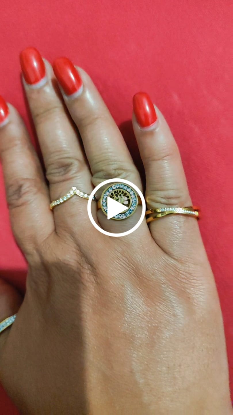 Customer video review of Anel Lucia Duplo Banhado em Ouro 18k