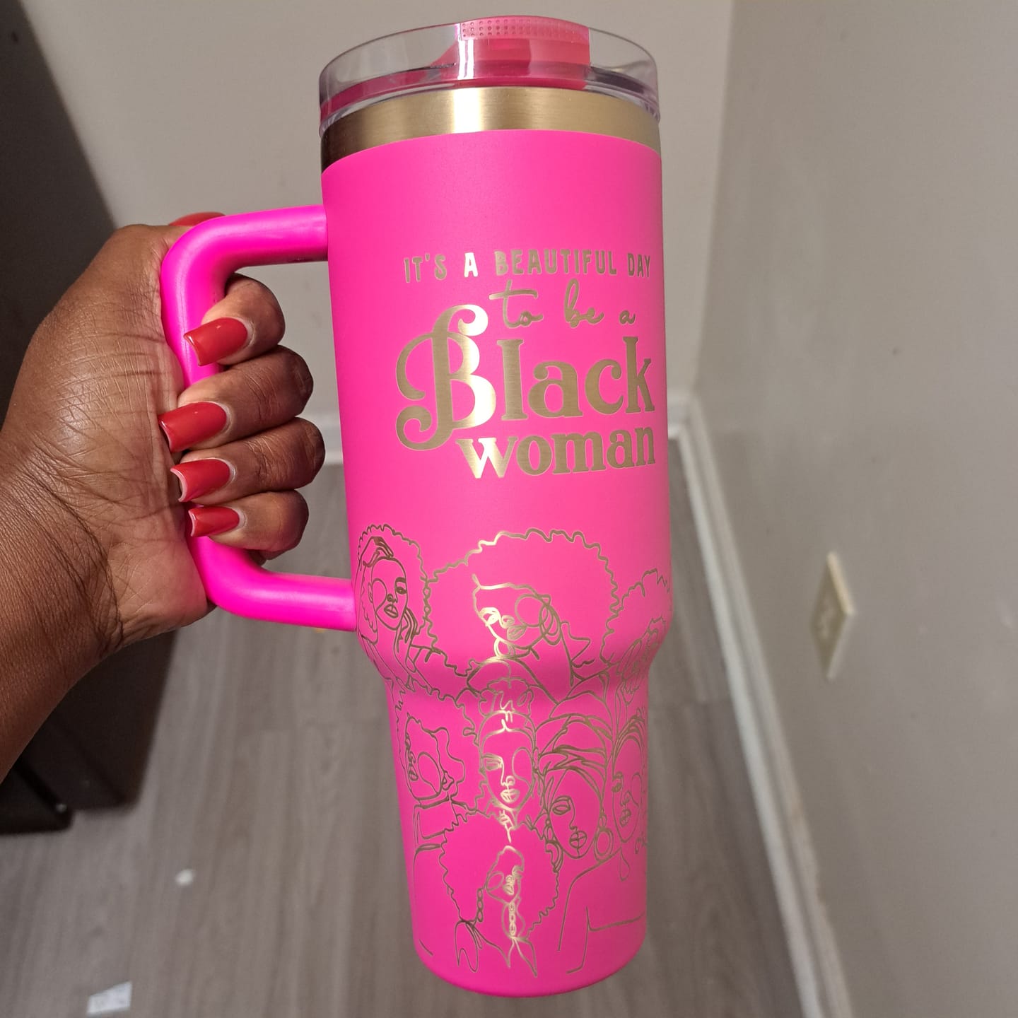 Customer photo review of Fierce Fuchsia HydraLock™ Flip Straw Tumbler - 40oz