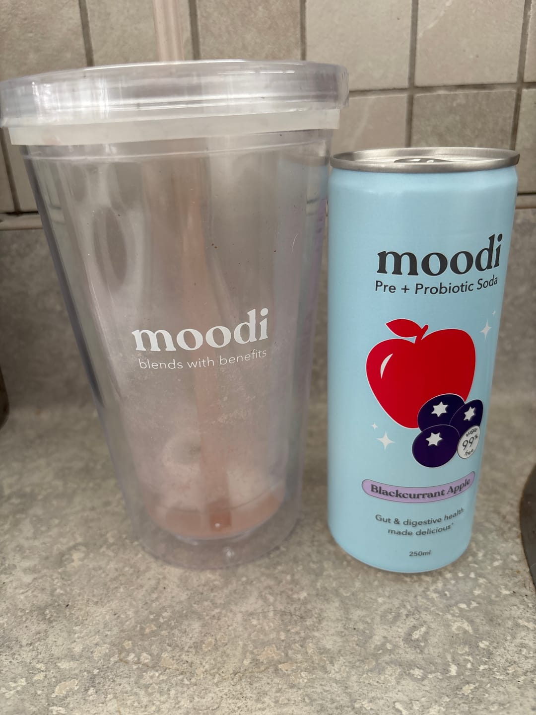 Customer photo review of Blends with Benefits Tumbler