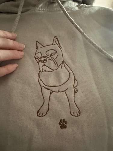 Customer photo review of Personalisierter & bestickter Hoodie