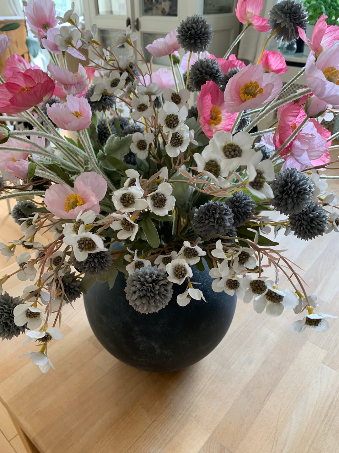 Customer photo review of Zijden Klaprozen - Roze Mix