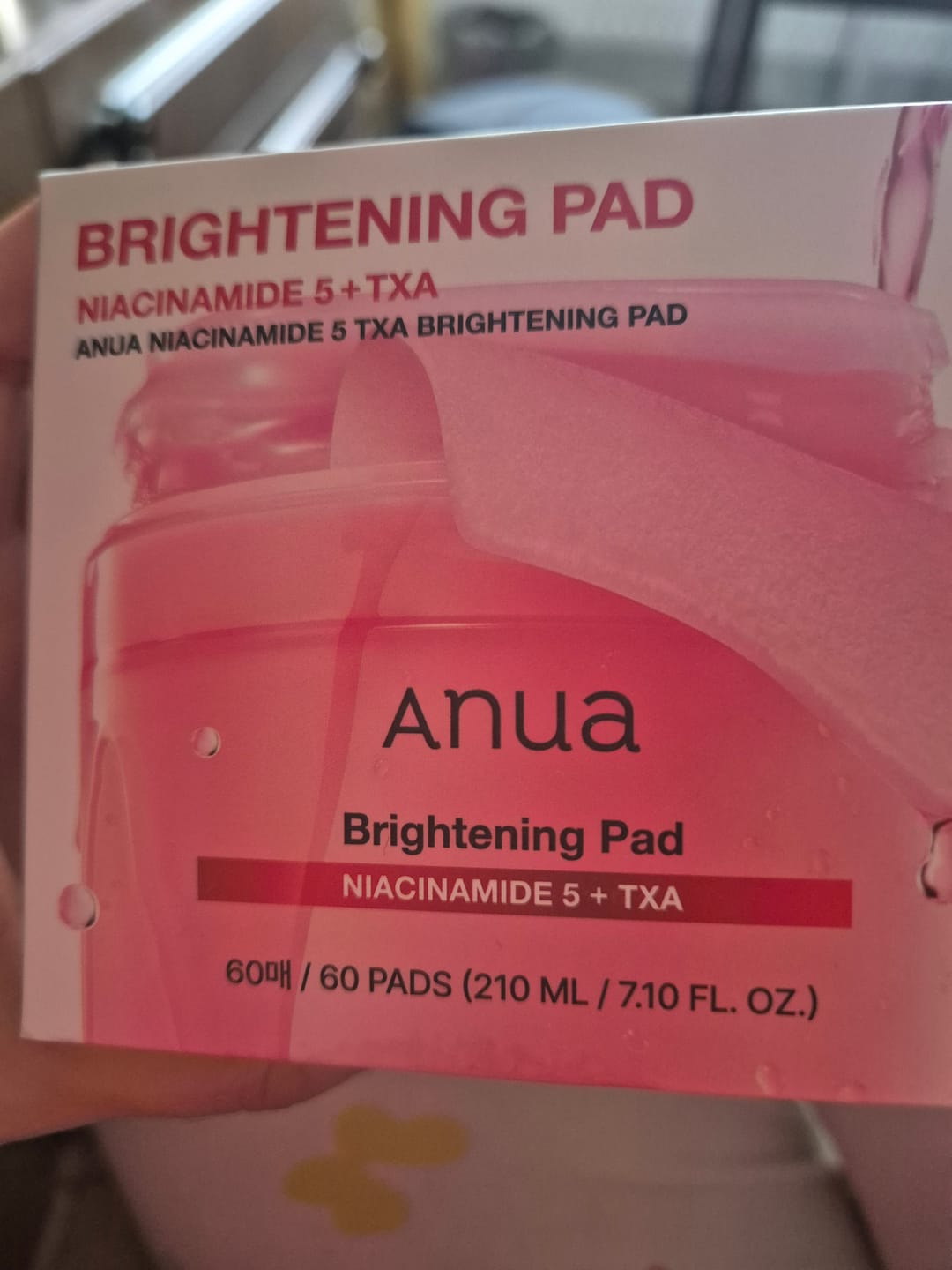 Customer photo review of Ar toniku piesūcināti balinoši spilventiņi Anua Niacinamide 5 TXA Brightening Pad