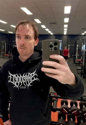 Customer photo review of Metal - Premium Hoodie - UniSex - Black/White