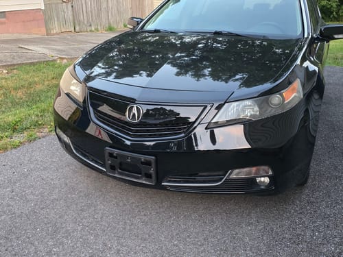 Customer photo review of Front Grille with Upper Molding Trim for 2012–2014 Acura TL OE Style Gloss Black