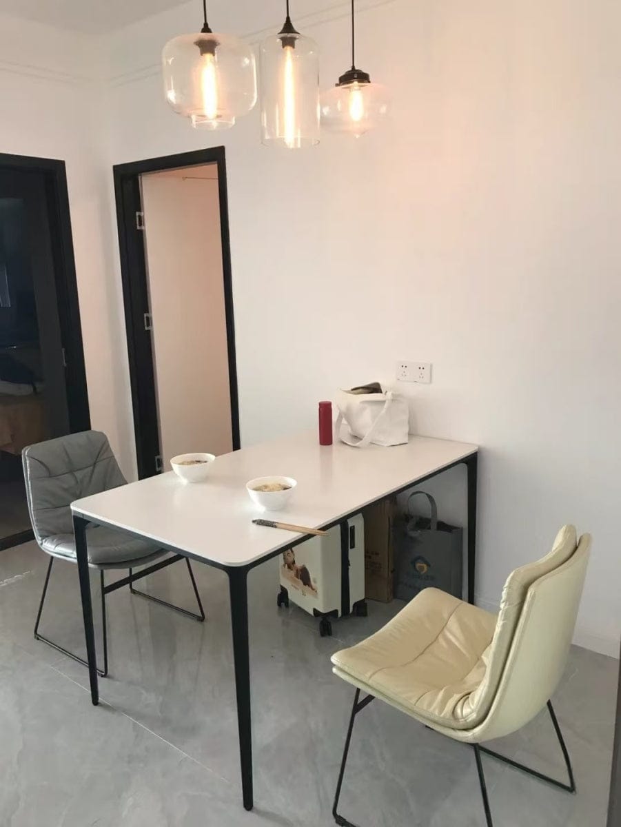Customer photo review of Nordic Simple Clear Glass Pendant Lights, Black