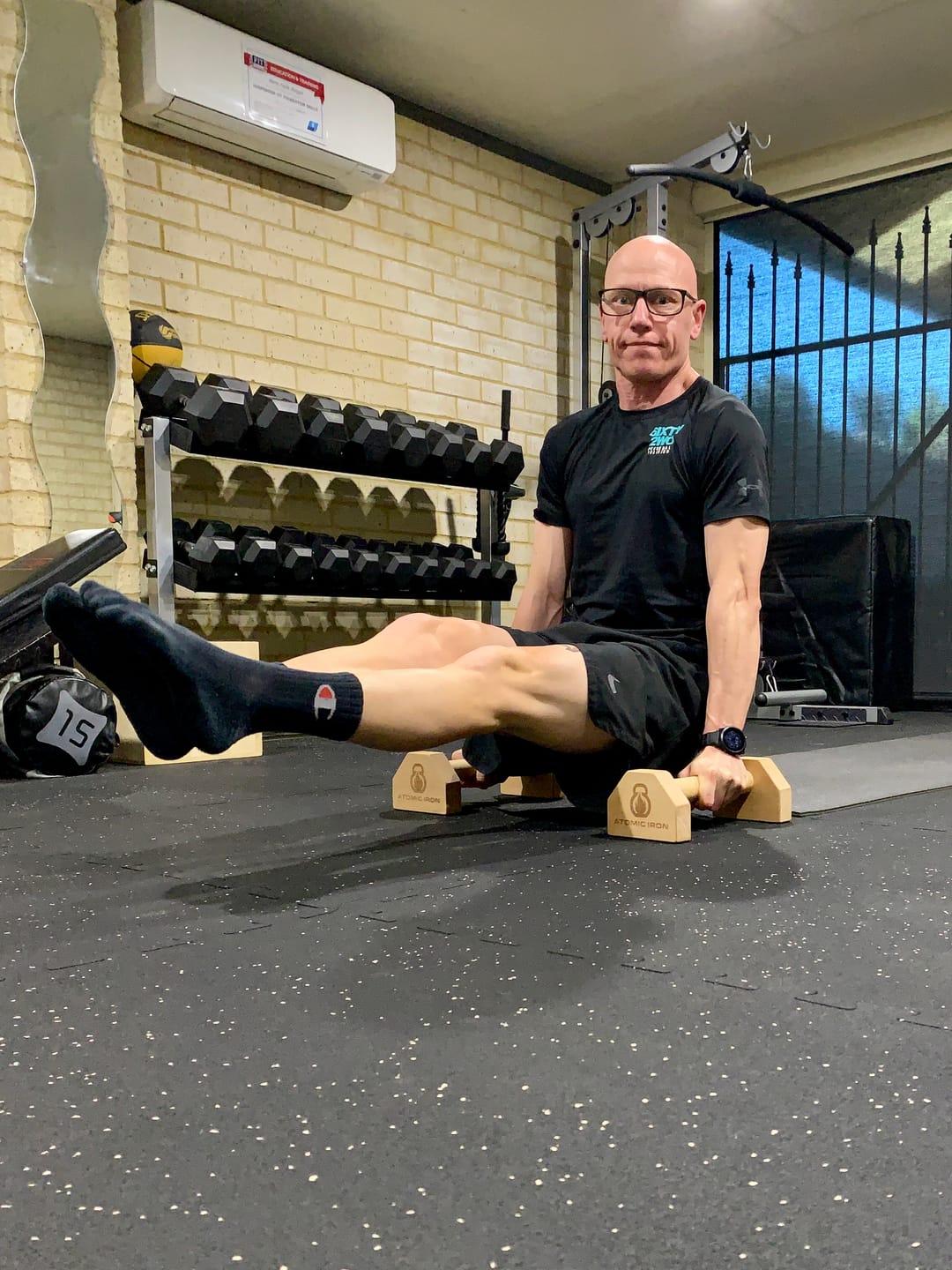 Customer photo review of Wooden Handstand Parallettes