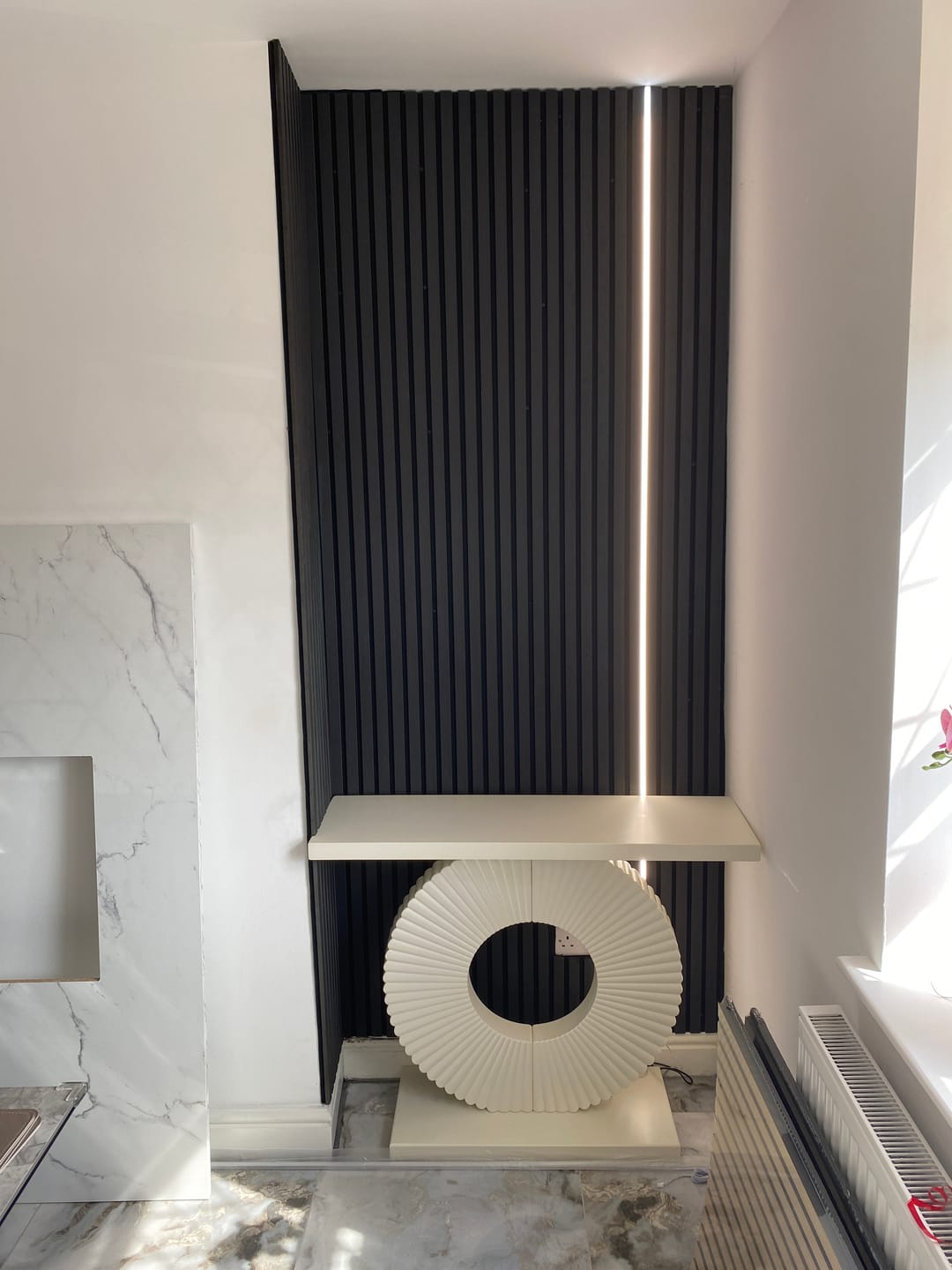 Customer photo review of LED Strip Lighting Kit For Slat Wall Panels – 2-Pack