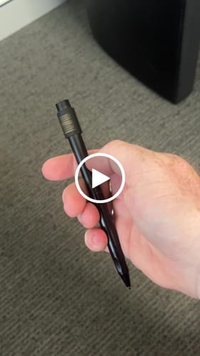 Customer video review of BLACK Weighted Spinner Pen with 4 refills