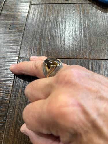Customer photo review of Fortitude Tiger's Eye Men's Ring