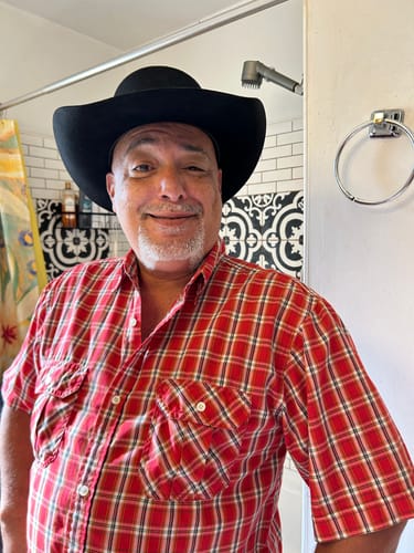 Customer photo review of The Lash Stetson Hat - Made Exclusively for Waylon Jennings