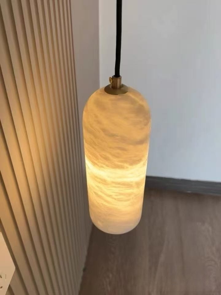 Customer photo review of Natural Alabaster Pendant Light