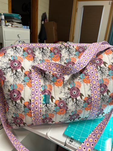 Customer photo review of Halloween Please! Flowers with Eyes Fabric