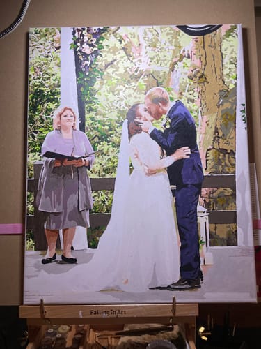 Customer photo review of Custom Paint by Numbers Kit for Personalized Artwork