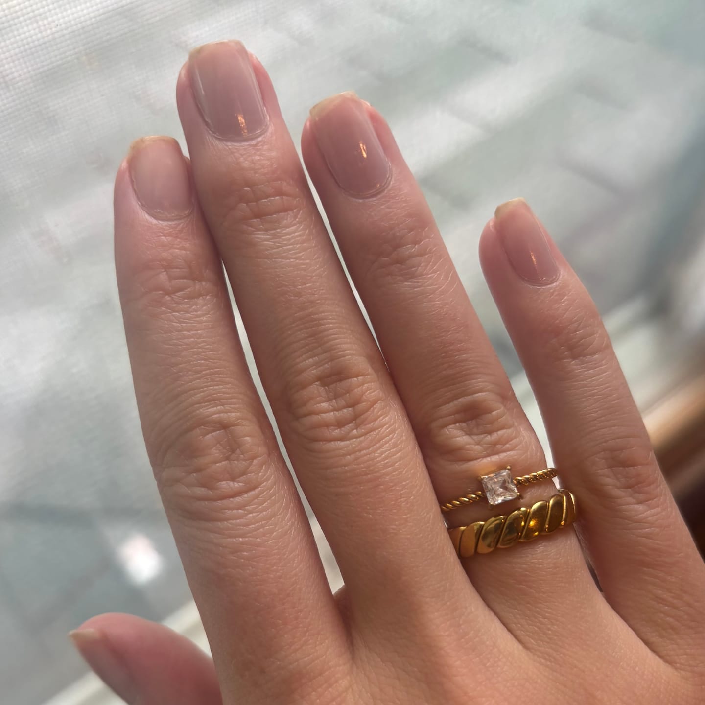 Customer photo review of Sofia Crystal Twisted Ring
