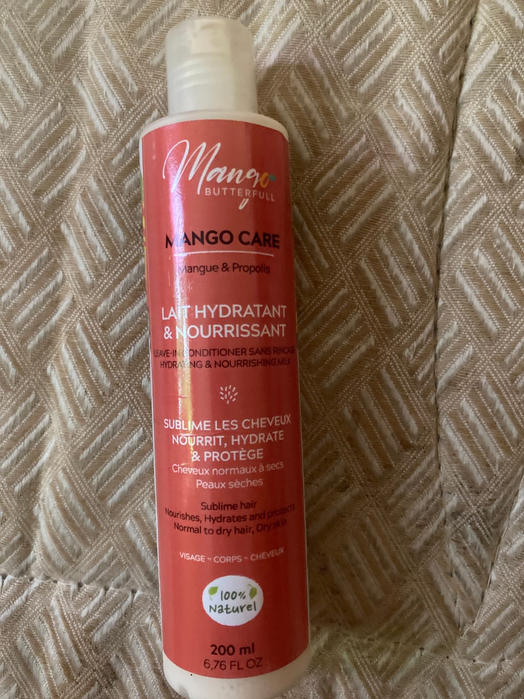 Customer photo review of Lait hydratant et nourrissant - CARE