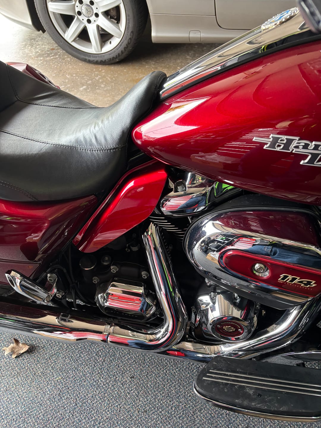 Customer photo review of Mid Frame Air Deflectors & Heat Shield for 2009-2025 Harley Touring Models