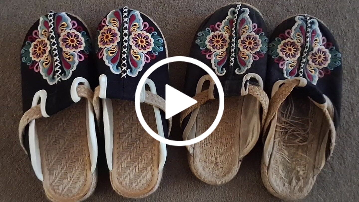 Customer video review of Women Retro Embroidered Casual Floral Shoes