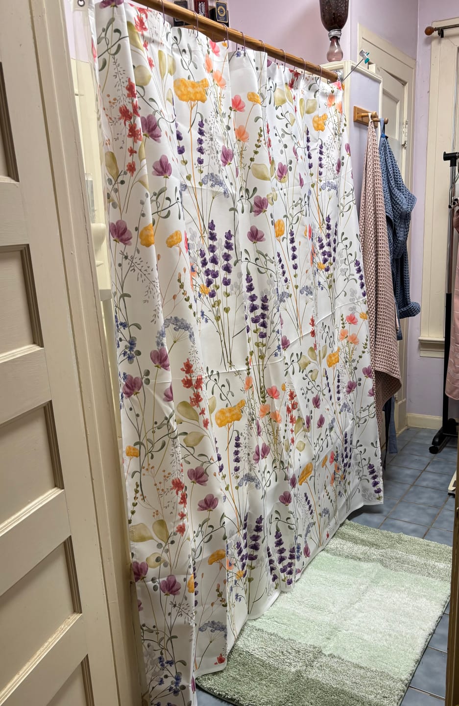 Customer photo review of Wildflowers Shower Curtain - Lavender & Gold