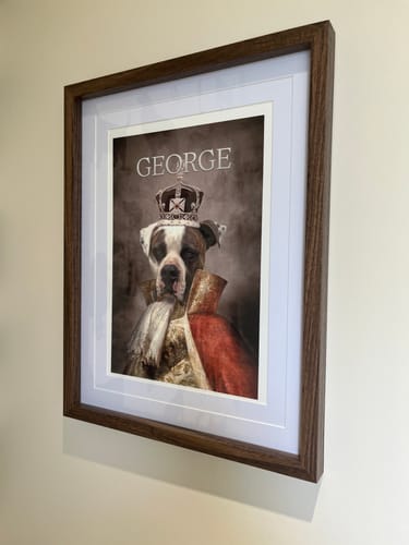 Customer photo review of The King - Custom Vintage Pet Portrait