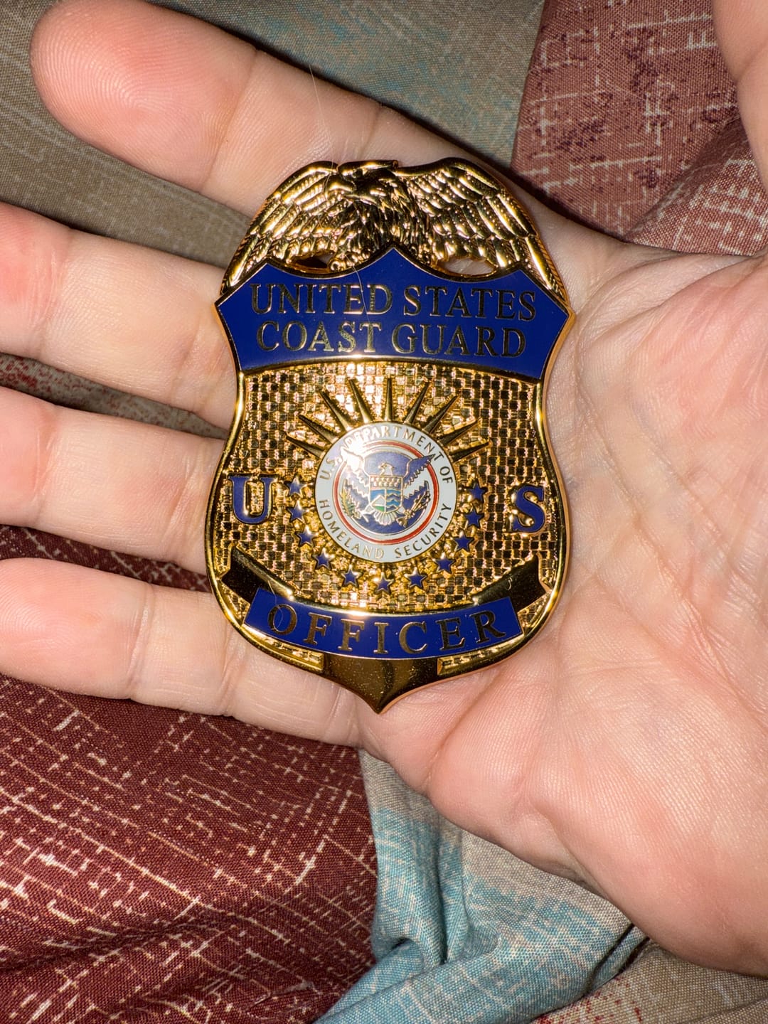Customer photo review of USCG U.S. Coast Guard Officer Badge Museum Quality