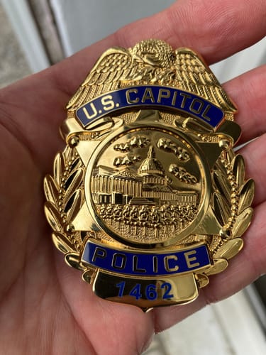 Customer photo review of Custom Badge Number Charges