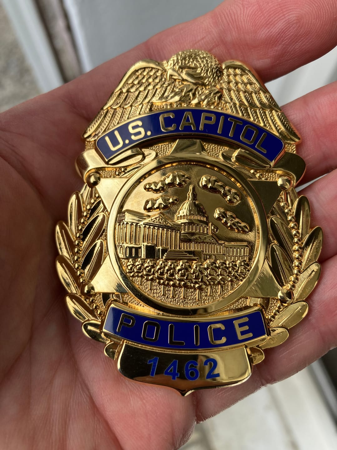 Customer photo review of Custom Badge Number Charges