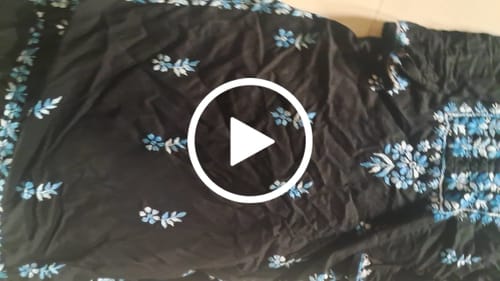 Customer video review of Gul-e-Jahaan Black & Sky Blue Cotton Kurta