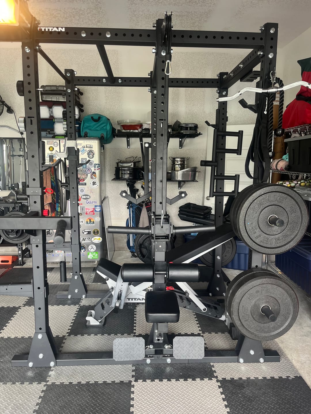 Customer photo review of Pulley System - Lat Pulldown Seat (Fits 3x3 & 3x2 Squat Racks)