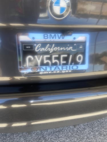 Customer photo review of 2011-2022 CALIFORNIA LICENSE PLATE DMV.CA.GOV - BLACK WITH WHITE TEXT 6"x12" (156.5mm x 305mm)