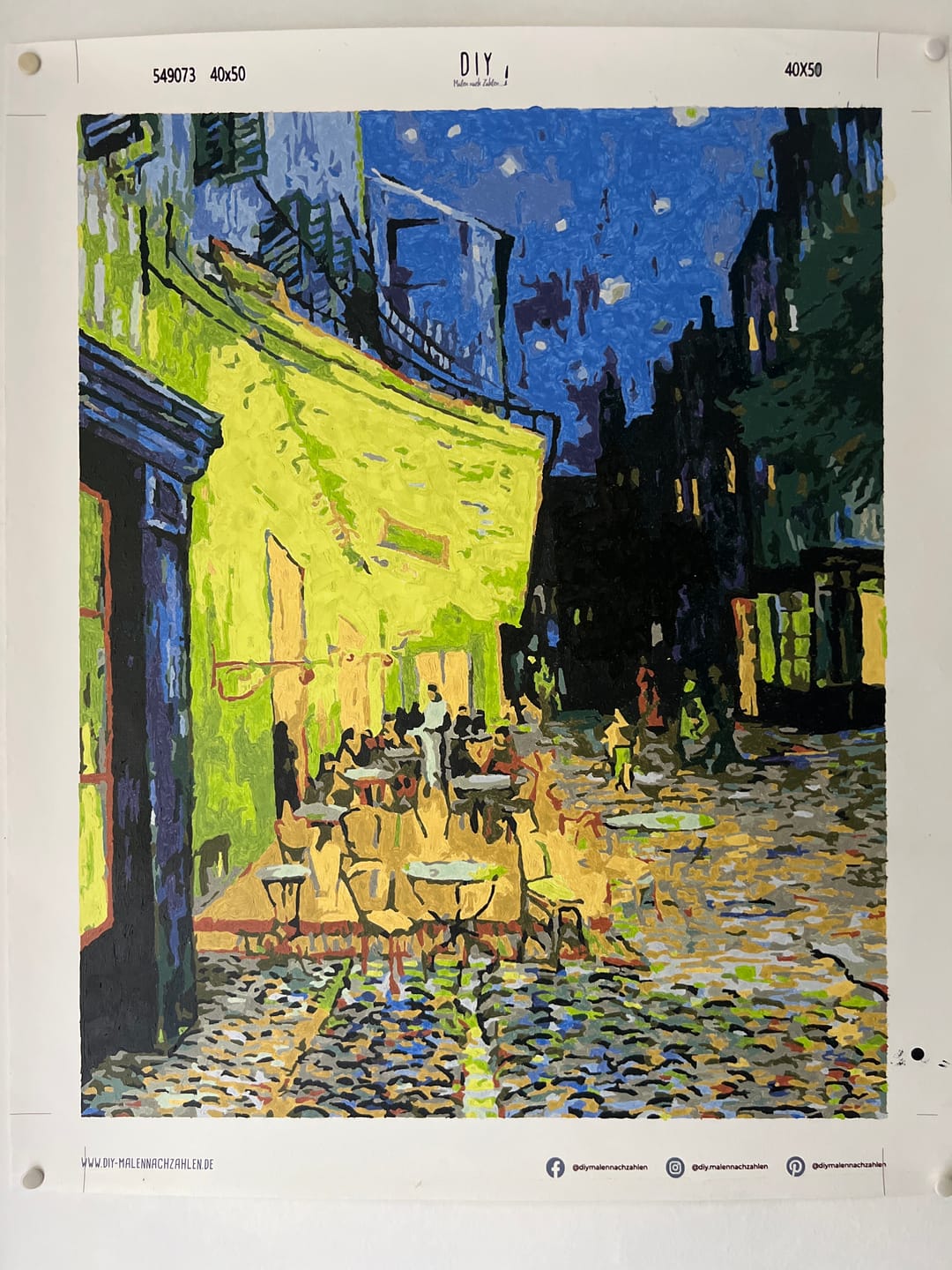 Customer photo review of Malen nach Zahlen - Caféterrasse am Abend - Vincent van Gogh